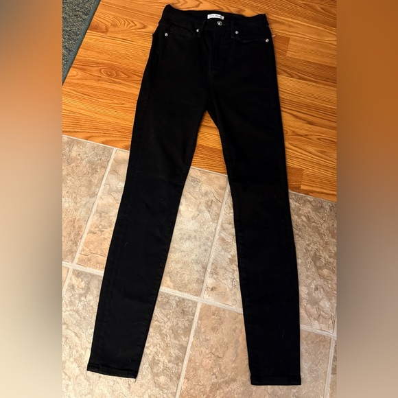 Good American Black High-Rise Skinny Pants Size 2 / 26 - Picture 3 of 6